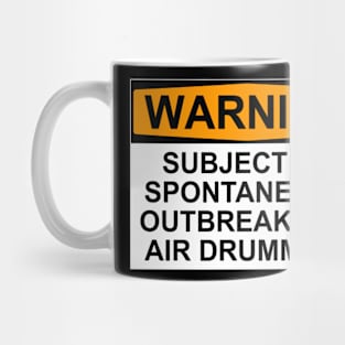 Air Drumming Warning Mug